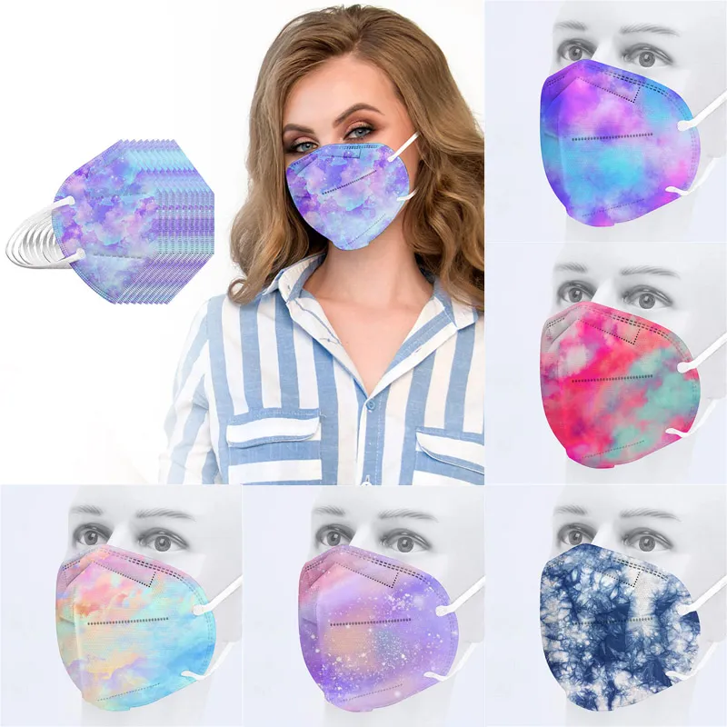Modeontwerp Masker Kleurrijk KN95-masker voor volwassenen en kinderen 5-laags stofdicht en ademend bedrukt masker