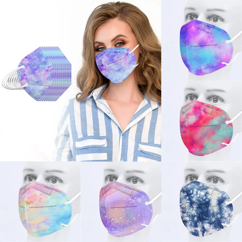 Fashion Design Mask Colorful kn95 Mask for Adults and Children 5-layer Dustproof and Breathable Printed Mask