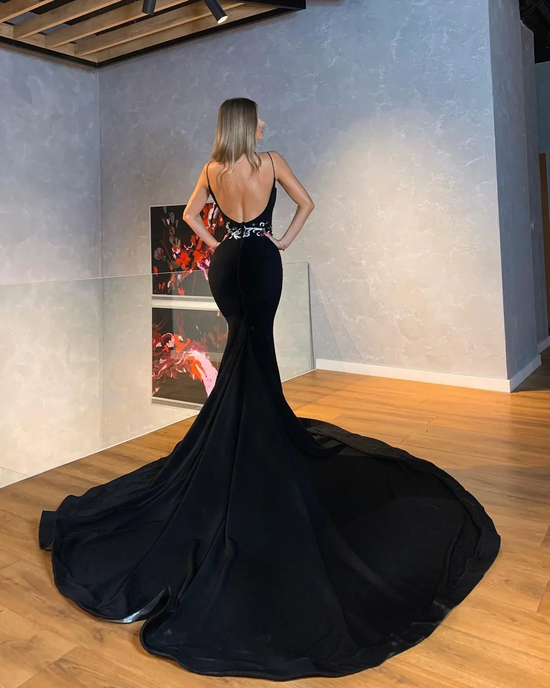 Black evening online wraps with sleeves