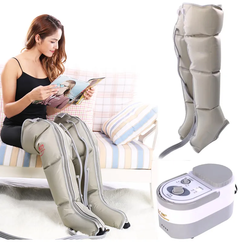 Appareil de massage des jambes à compression d'air électrique enveloppe les chevilles des pieds machine de massage des mollets favorise la circulation sanguine soulage la fatigue de la douleur 220222