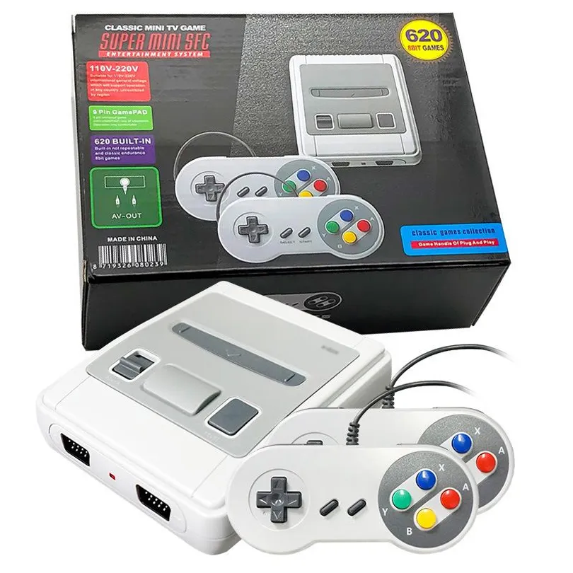 Super Mini SFC-Spielekonsole, klassischer Mini-TV-Spiel-Video-Controller, Handheld-Entertainment-System für SFC 620 AV-Ausgang, TV-Spiele, SFC620-Steuerung