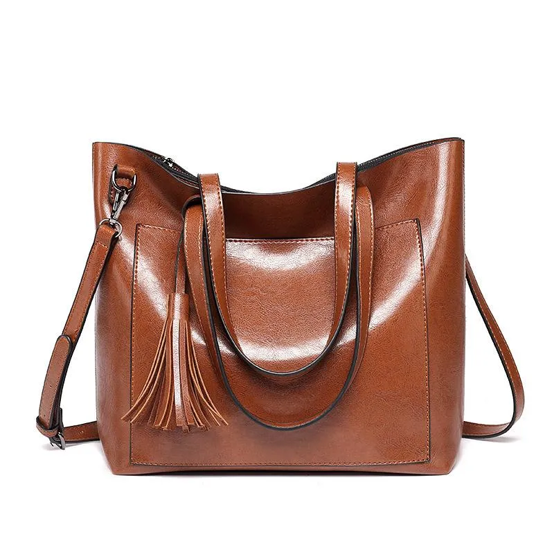 HPB Will Capacity Soft Leather Support Special Ma'am Single Shoulder Diagonal Portable Concise Woman Package