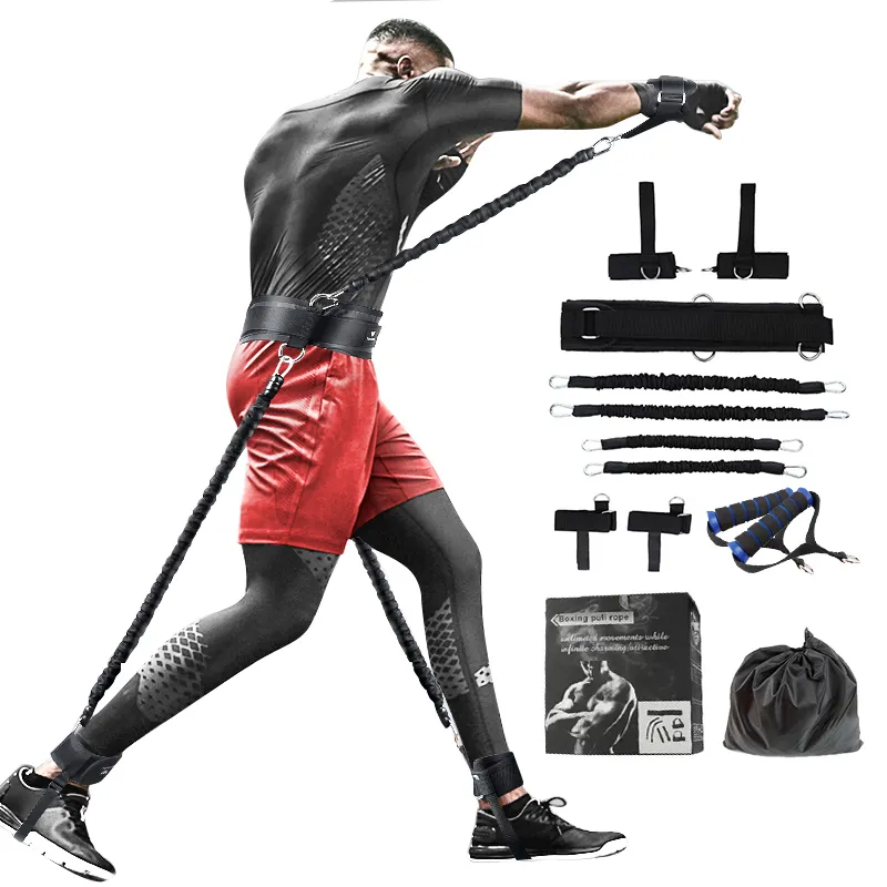 Latex-Widerstandsbänder-Set für Crossfit-Training, Zugseil, Gummi-Expander, elastische Bänder für Fitness, mit Tasche und Box Q1225