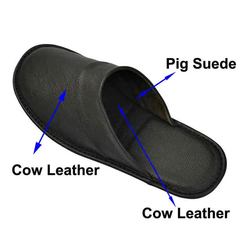 Non deals leather slippers