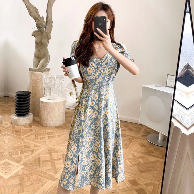 chinese dress ladies Angashion Women's Maternity Nursing Dress: V Neck Hidden Zipper Breastfeeding  Dress with Pockets Blue&White Floral Small at Amazon Women's Clothing store main image 0