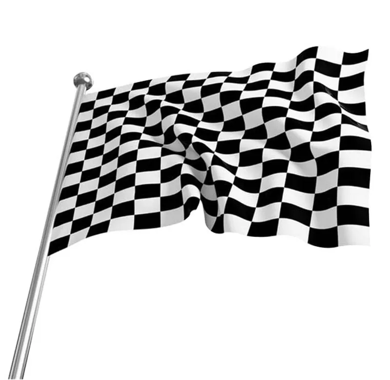 3 * 5FT Damalı yarış Bayrak - 90cm * 150cm Siyah Beyaz Ekose Nascar Bayrak Motor Sport yarış Banner Ev Dekorasyon Parti Malzemeleri