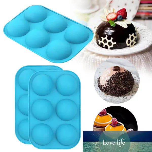 1pc médio semi esfera silicone, mofo para fazer chocolate, bolo, geléia, pasta azul ferramentas médias semi esfera molde de silicone