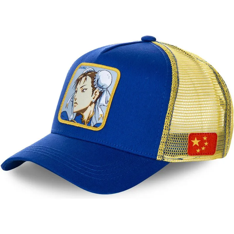 capslab-chun-li-chu-street-fighter-blue-and-yellow-trucker-hat (2)