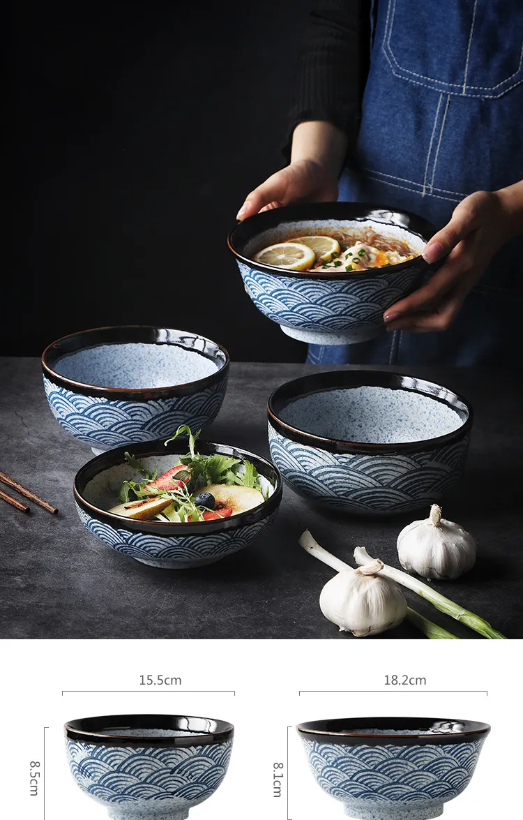 Tigela De Ramen Cerâmica Japonesa Arroz, Salada, Sopa De Macarrão, Cozinha  De Restaurante, Decoração De Casa De $86,59 | DHgate, image size:750x1175