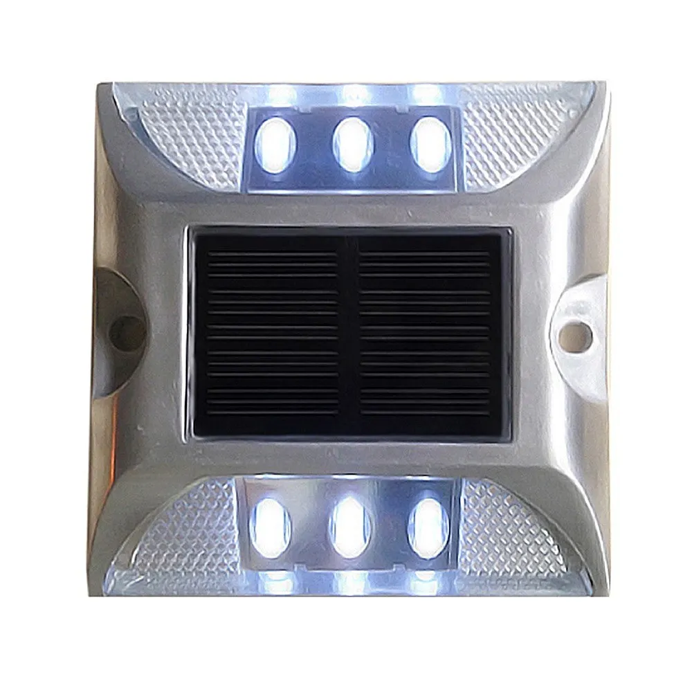 Luces solares para cubierta, luz de entrada de 6 LED, aluminio, impermeable, camino al aire libre, escaleras, paso, lámpara de suelo para camino, jardín, Patio, decoración