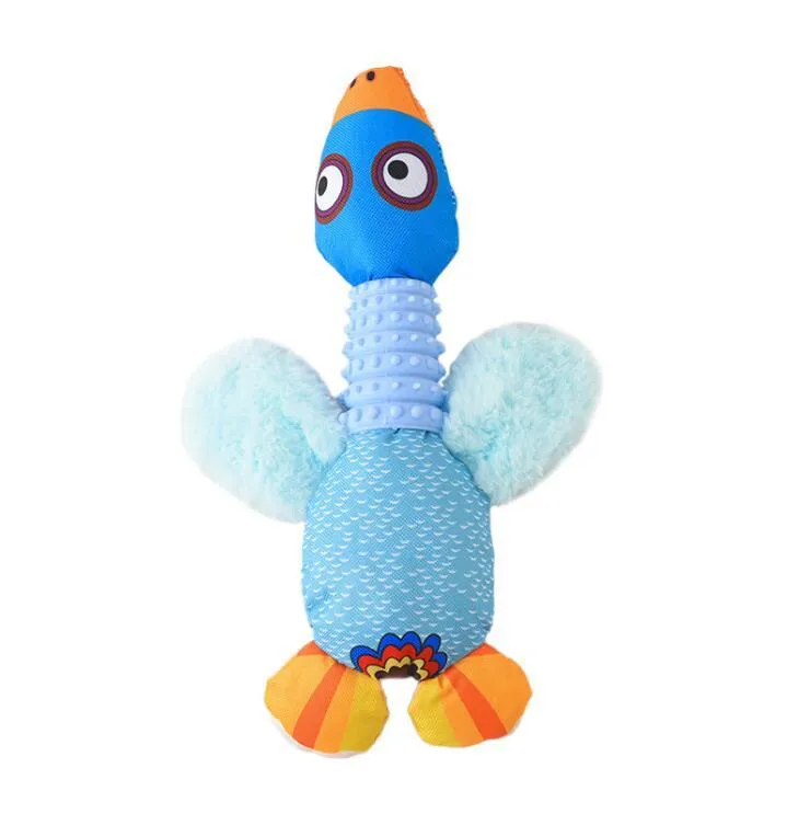 Pet Toys Puppy Dog Wild Goose Shape Stuffed Plush Training Chew Playing Squeaky Toy Doll