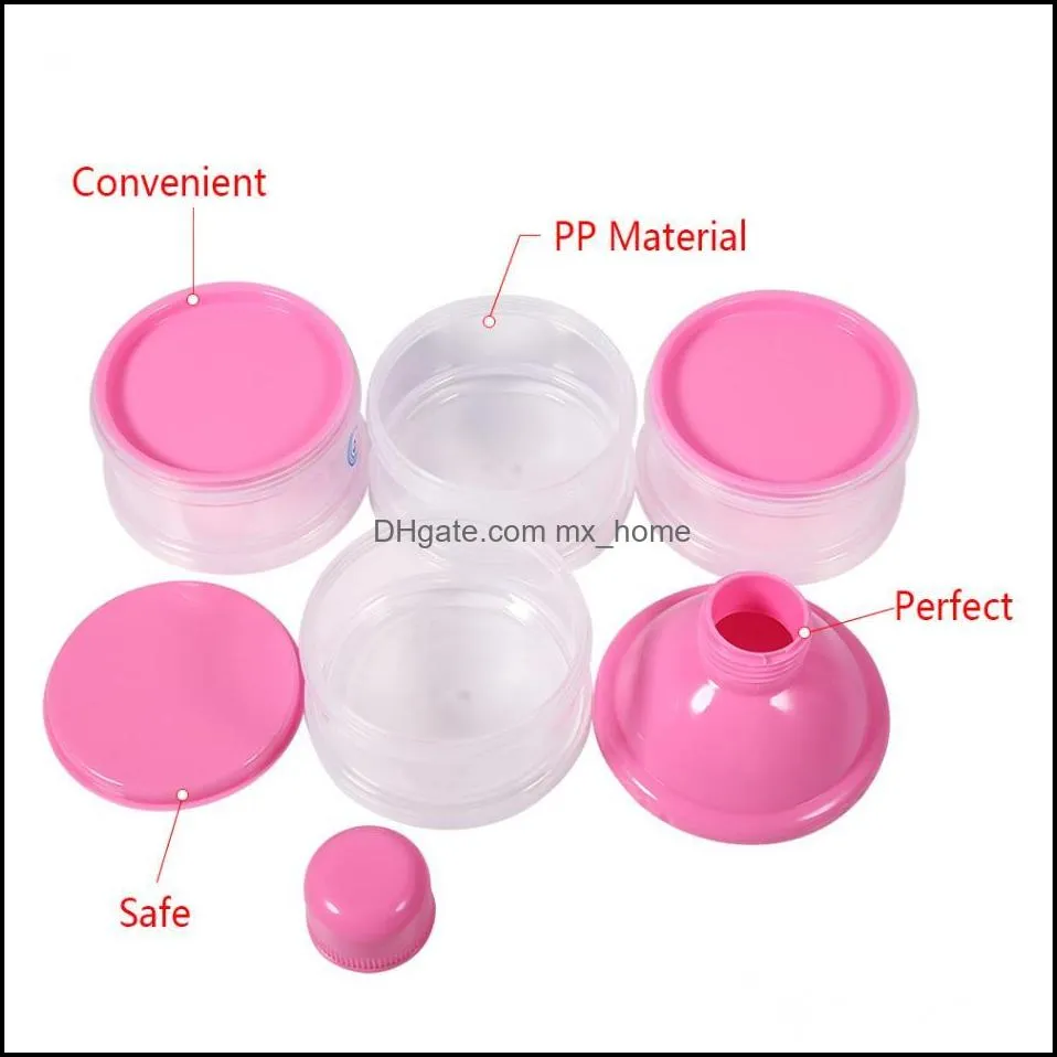 Portable Baby Infant Feeding Milk Powder & Food Bottle Container 3 Cells Grid Practical Box