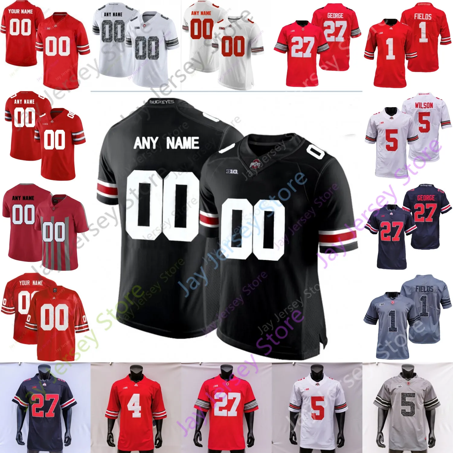 Штат штата Огайо Buckeyes Football Jersey College College Trey Sermon Крис Букер Эллиджа Гардинер Джейлен Харрис Манфорд Миллер Дэвис Пети-Фрер