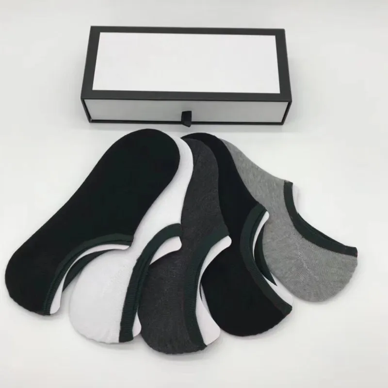 Fashion Luxury 2022 Haute qualité Créateurs de mode Femmes Chaussettes de cheville Cinq paires Luxe Socken Coton Sports Lettre Imprimé Femmes Hommes Bateau Chaussette