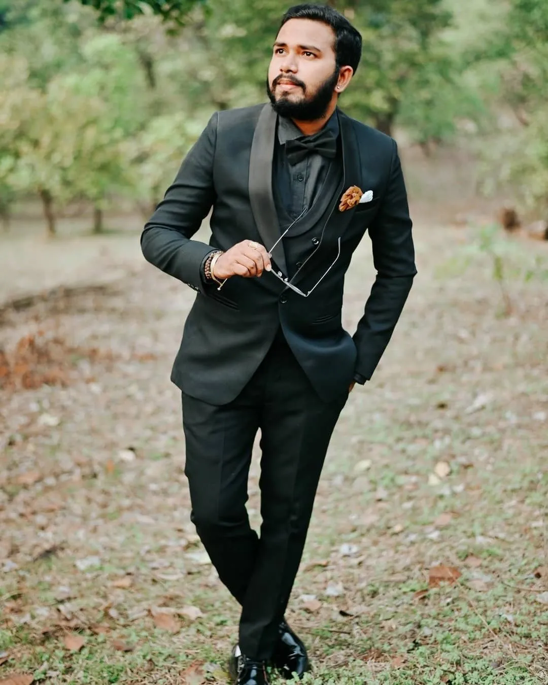 Wholesale Black Sequin Tuxedo Suit Supplier from Meerut India