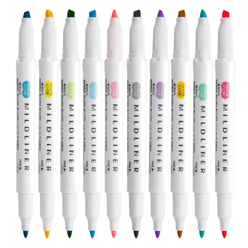 Wholesale /Box Zebra Mildliner Highlighters Fluorescent Marker Double