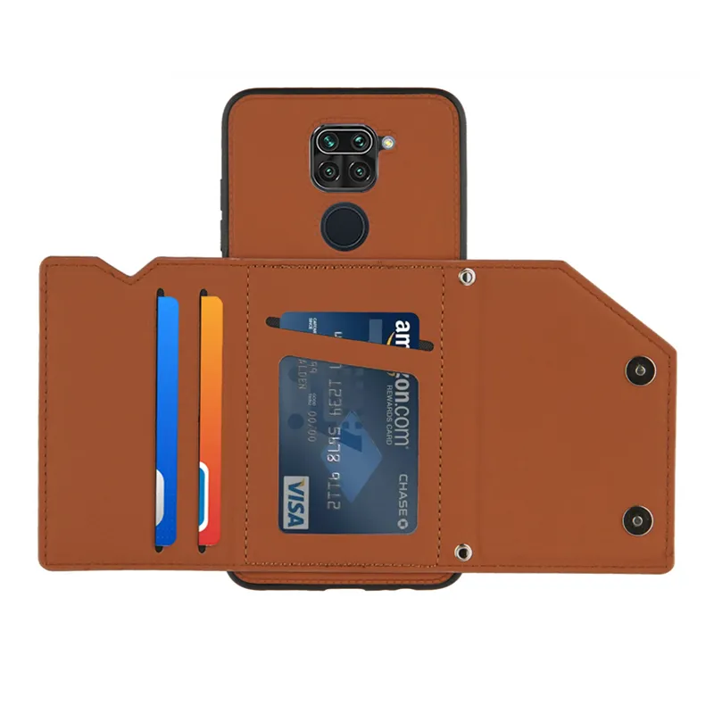 Caso de carteira para Xiaomi Redmi Nota 9 Pro Max Luxury Case Phone para Xiaomi Poco X3 NFC Redmi 9A 9c Card Bolso Capa