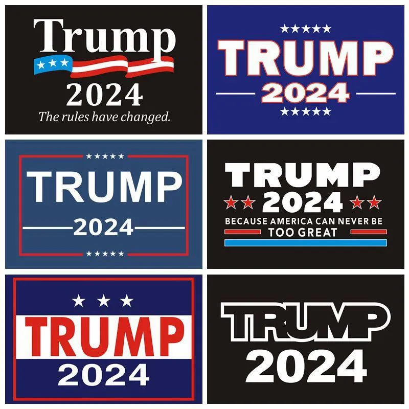 2024 Trump Car Stickers US Presidentiële Campagne Trumps Sticker Bumpersticker Decoratieve 8Colors XD24228