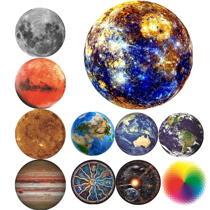 Color Planet Jigsaw Puzzle Toy Educativo Redondo De 1000 Piezas
