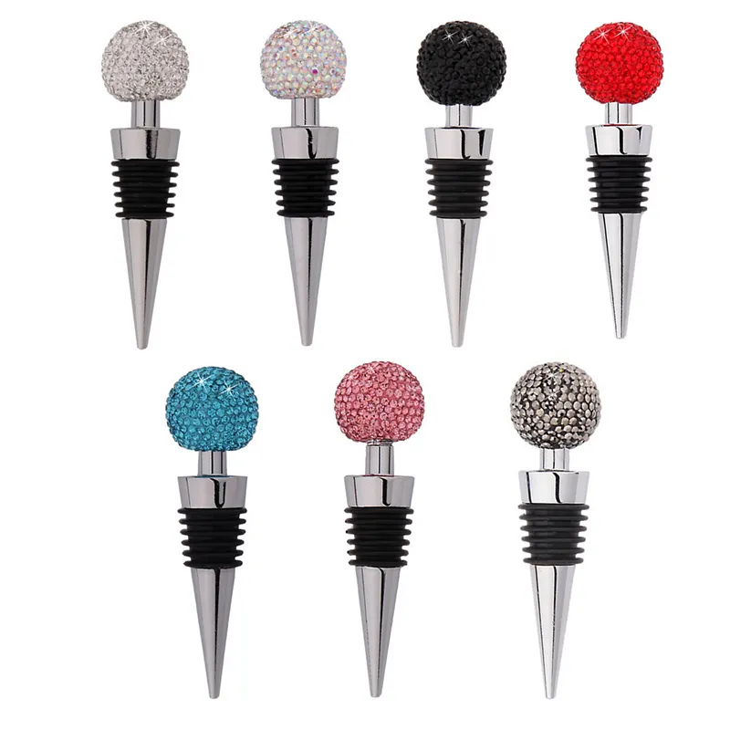 Diamond Wine Bottle Stoppers Bar Tools Fashion Crystal Wine Stopper Creative Party Champagne Sealing Supplies