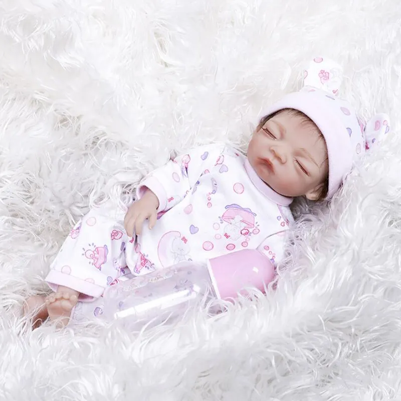 lot 35CM Silicone reborn premie tiny baby dolls very soft twins in pink and be dress Birthday Gift collectible toys59313354436522