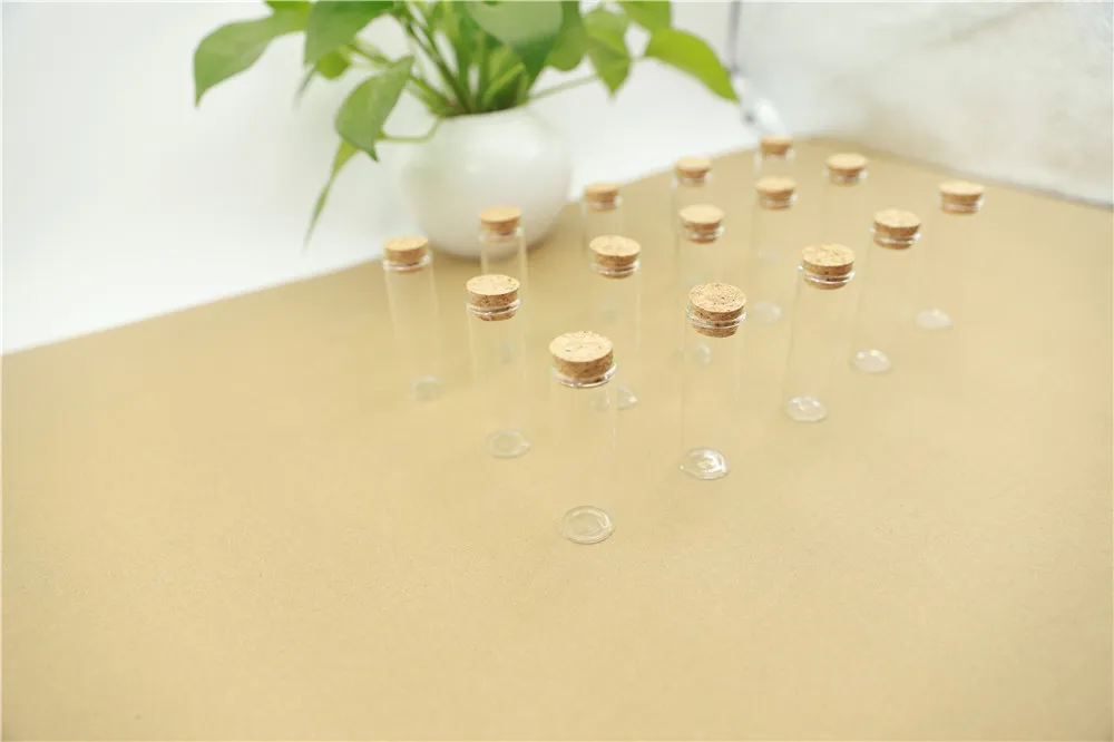 50pcs Glass Bottle 22mm Test Tube Cork Stopper Mini Spice Bottles Container Small DIY Jars Vials Tiny Bottles glass (3)