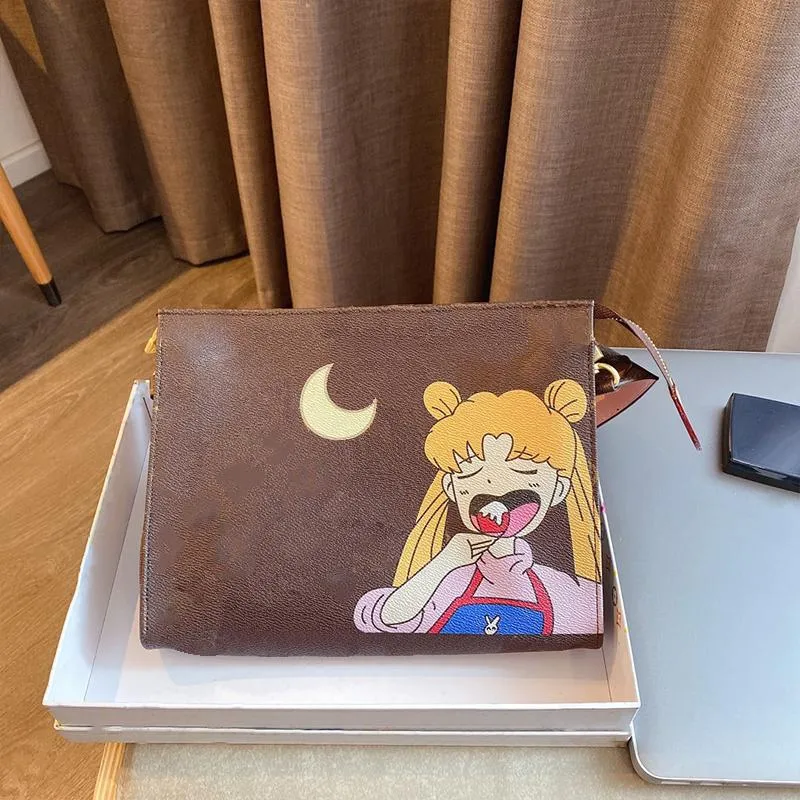 Clutch bag Designer Purse Cross body Shoulder Bags Crossbody Men and women alike Genuine leather High-quality Cartoon Classic retro With original box size 26 5 20 cm