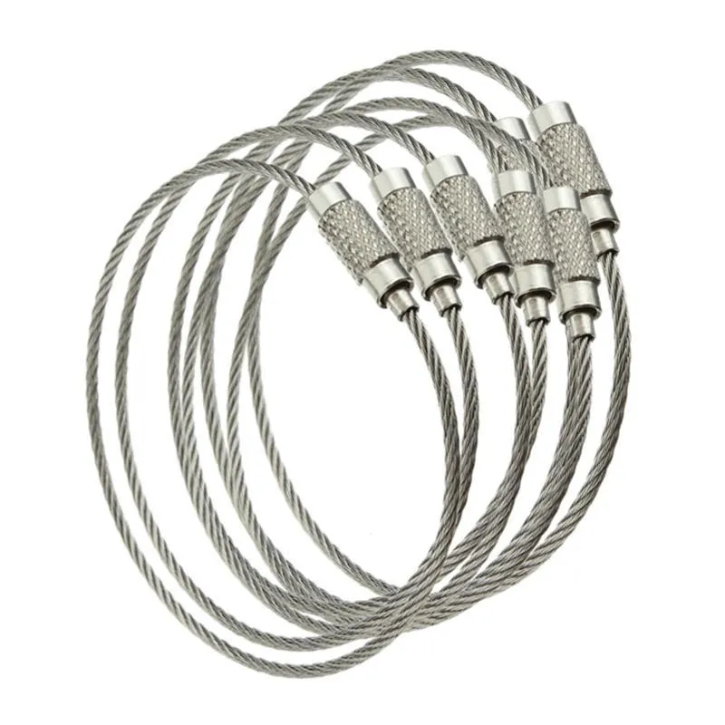 Wire Keychain Rope Screw Locking Stainless Steel Wire Keychain Cable... From 0,09 € | DHgate