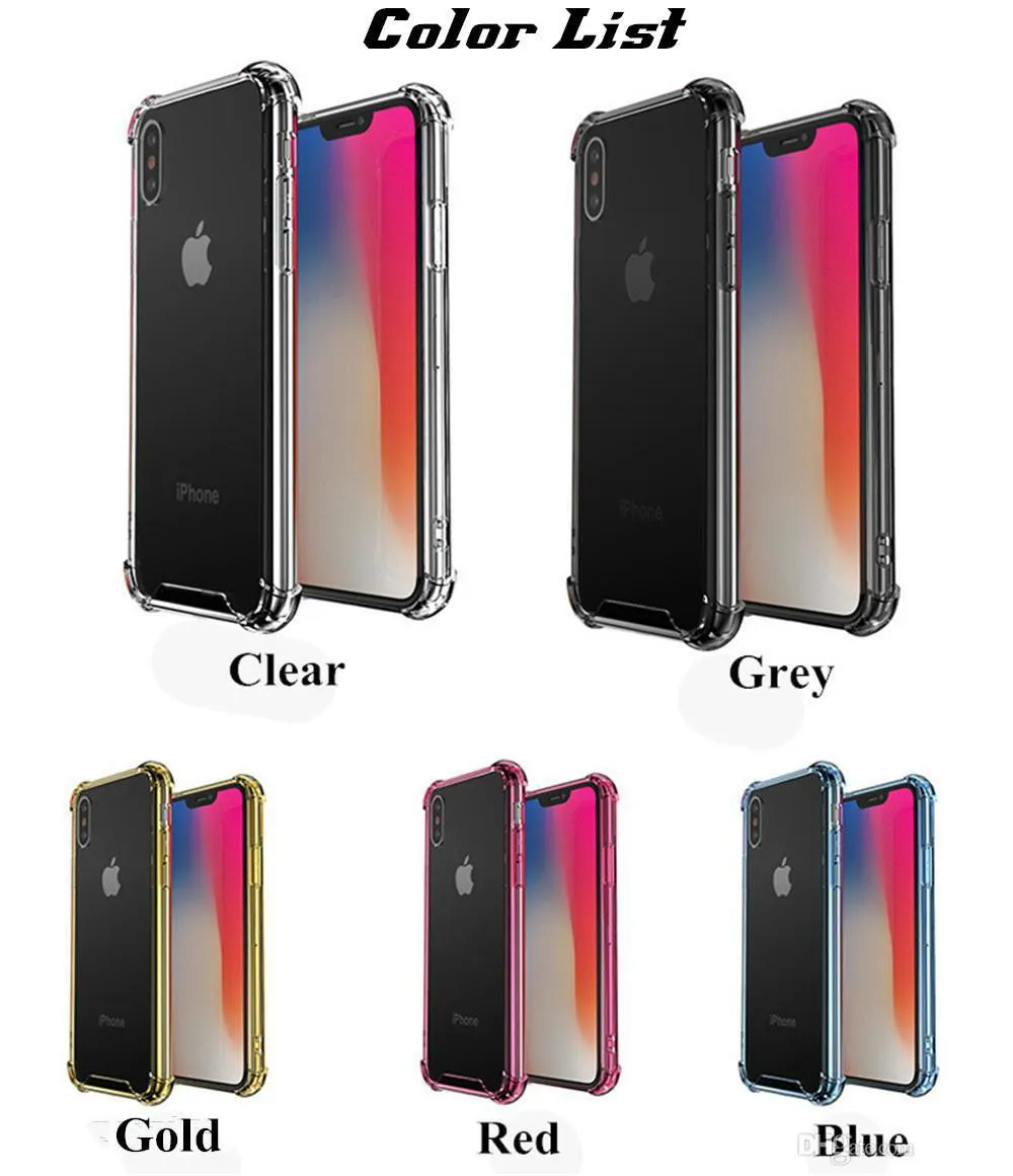 1.5MM Transparent Acrylic Back Cover For Iphone XS MAX XR 7 PLUS Samsung S8 Note 9 J7 Prime Clear gel TPU Case
