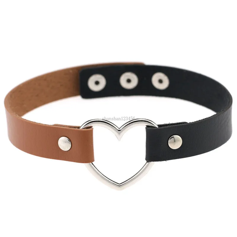 Women Hollow Heart Choker Necklace Leather Chokers Women necklaces collar neck rings nightclub Fashion Jewelry Will and Sandy