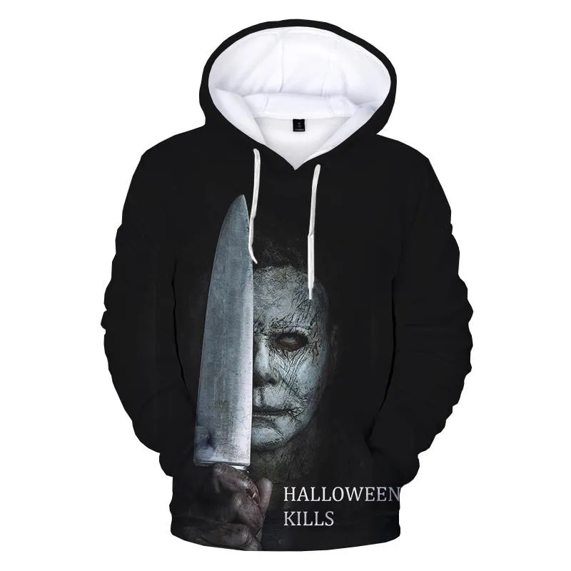 2020 Halloween 3d Print Hoodie Sweatshirts Michael Myers Harajuku Streetwear Hoodies Män Kvinnor Höst Casual Oversized Pullover