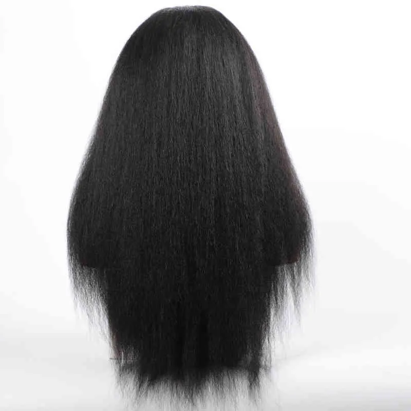 Cabelo Sintético Perucas Cosplay Long Kinky Straight Straight Perucas Sintéticas Para Mulheres Negras Brown Loira Gengibre Vermelho Branco Cabelo Afro STW 220225