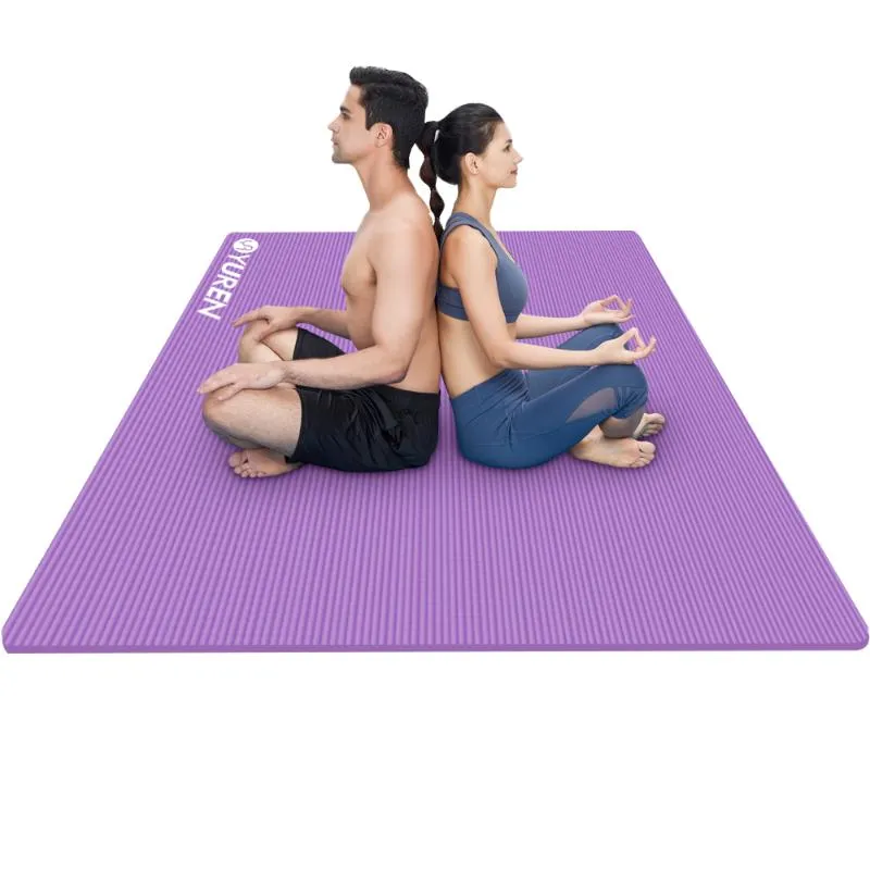 Tapetes de ioga Yuren esteira grande 130cm x 200 cm extra larga 15mm  espessura eco nbr fitness cardio pilates exercício em casa com cinta