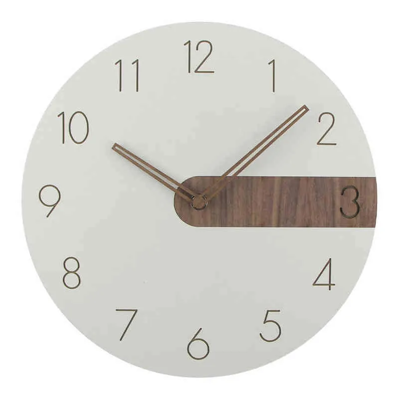 Modern Design Silent Wall Clock Living Room Wood Gift Wall Watches Quartz Wall Clocks Relogio De Parede Home Decoration DL60WC H1230