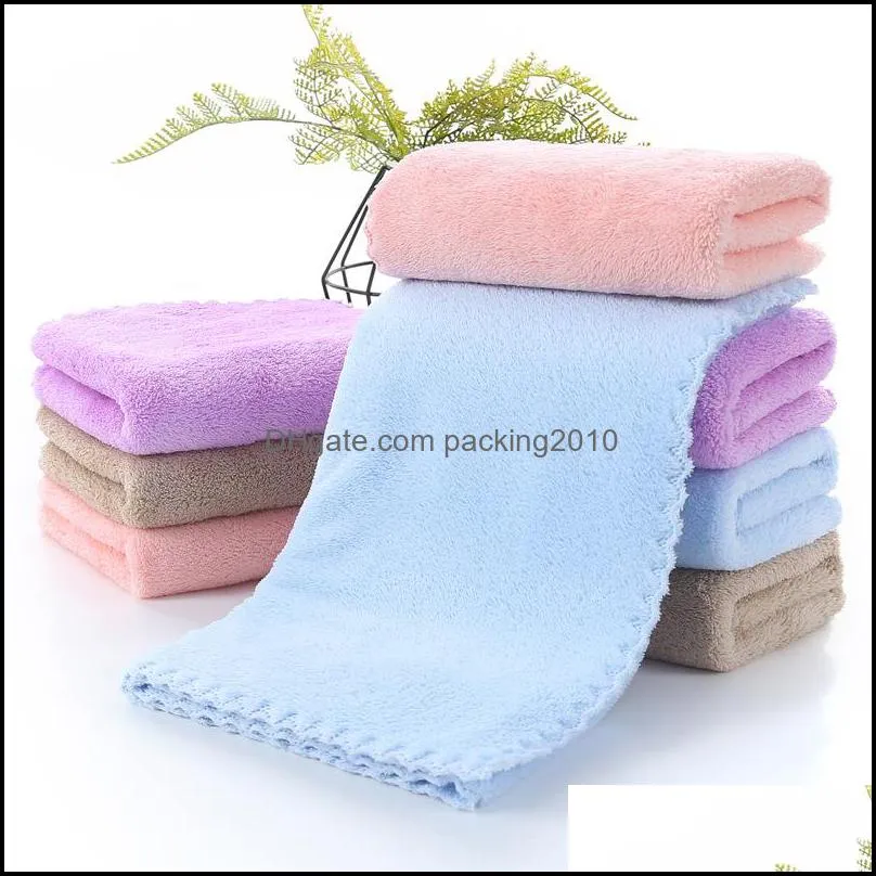 Coral fleece towel 35 * 75 microfiber towel plain face towel super absorbent