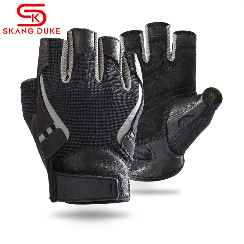 Halve Vinger Gym Handschoenen Fitness Gewicht Lifting Handschoenen Body Building Training Sport Oefening Sport Workout Glove voor Mannen Vrouwen Q0108