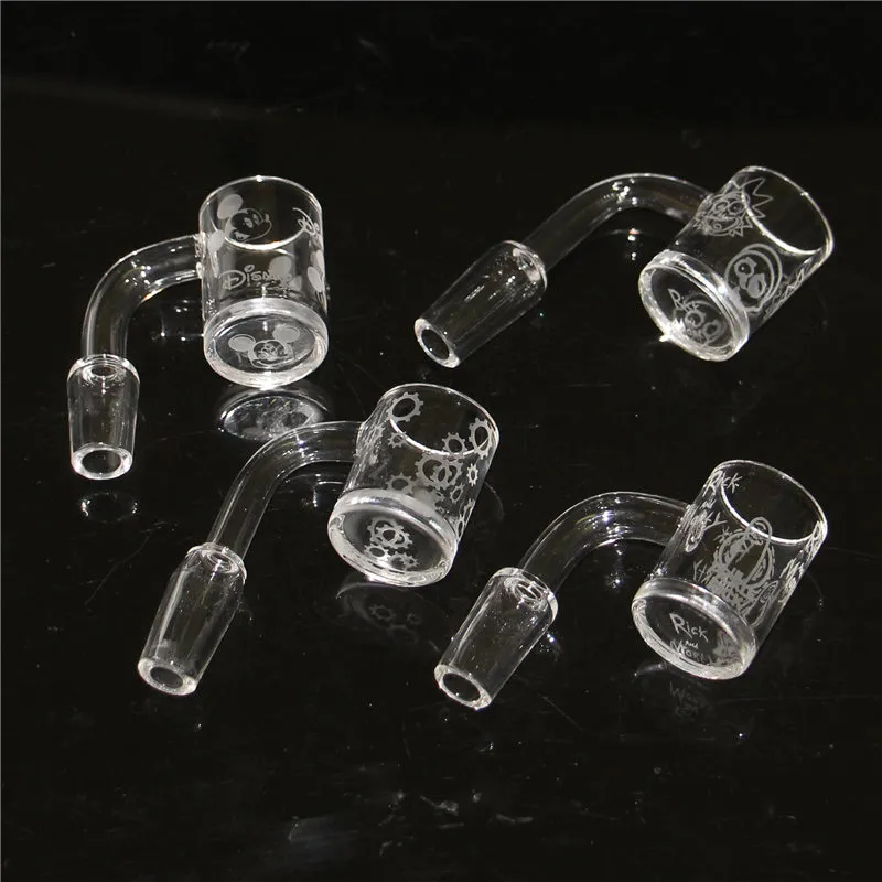 Quartz Banger pour bongs Silicone Pipe à fumer Verre Nectar Dab Tuyaux de paille pointes de quartz Plates-formes pétrolières pipe à main en silicone