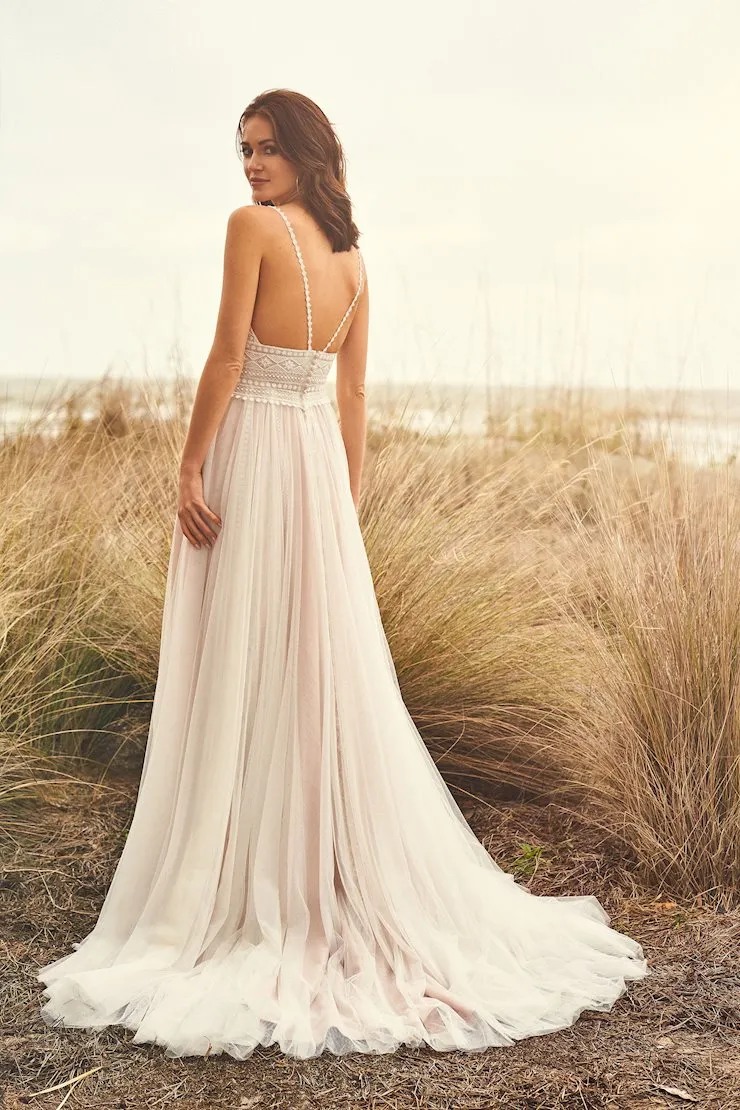 shimmer blue dress Blue Shimmer Pleated V-Neck Gown