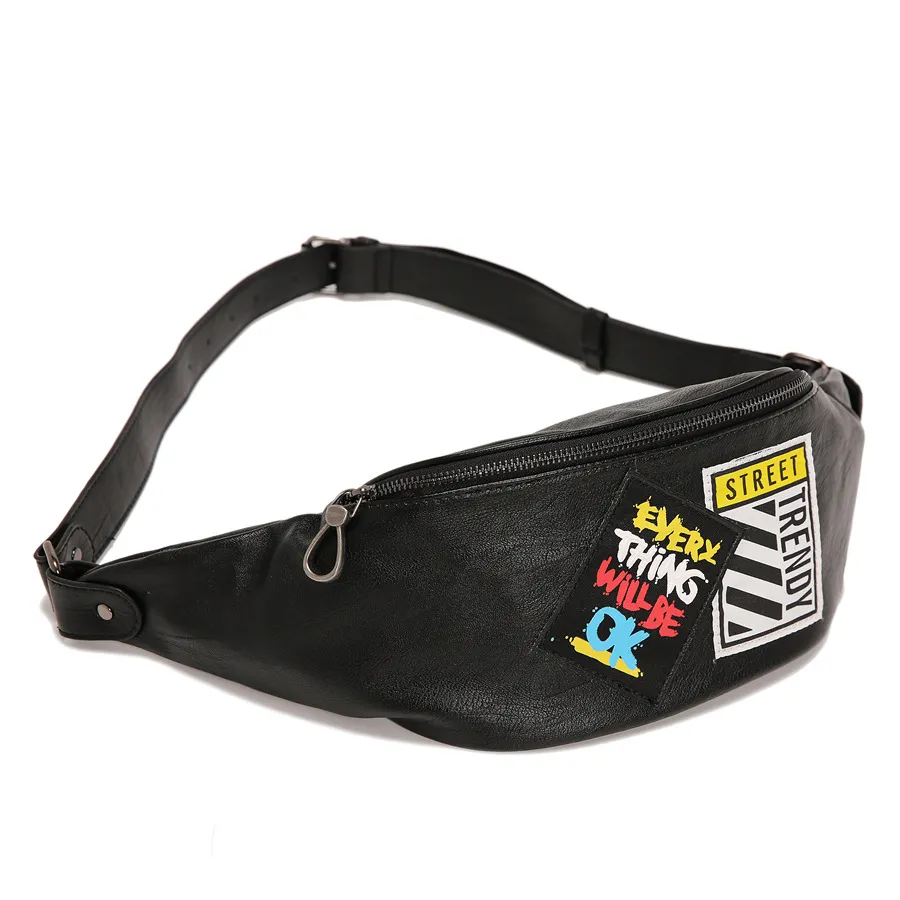 Saco de cintura ao ar livre de couro à prova d 'água correndo correndo carteiras carteiras carteiras zip fanny pack telefone celular oxford pano pano saco