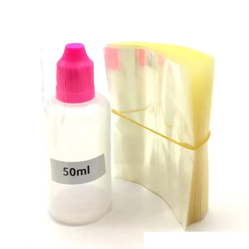 2022 Tube d'enveloppe thermorétractée en PVC transparente pour 10 ml 15 ml 20 ml 20 ml 30 ml de bouteilles de gouttes de gouttes liquides de bouteilles de chaleur rétréclateur thermorétractuelle étanchéité DHL libre