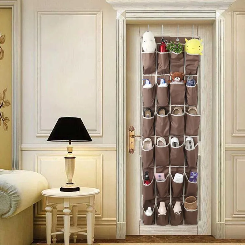 Сумки для хранения Творческая дверная дверь для обуви Стена Многослойная установка Оксфордская ткань 12 Сетка Сумка висит