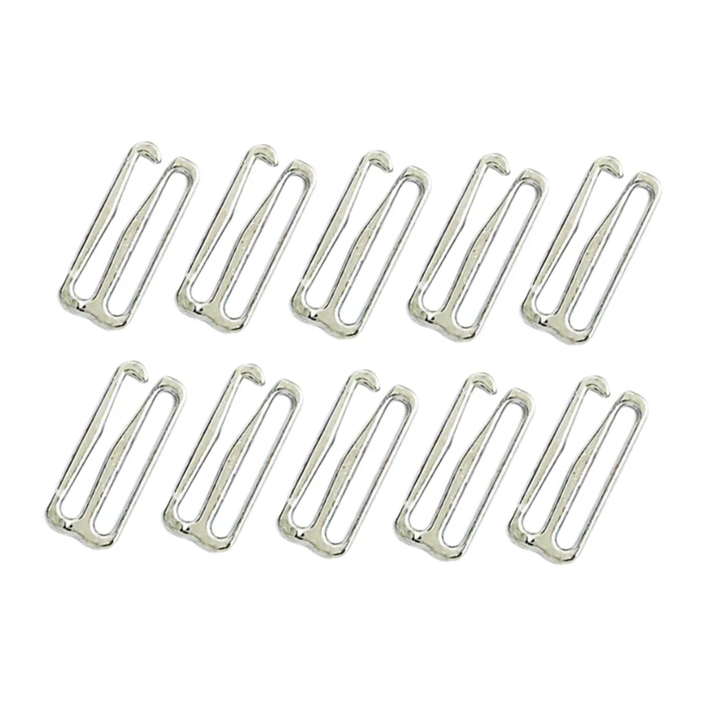 100 Pack Silver Bra Hook Trailer Replacement For Swimsuits