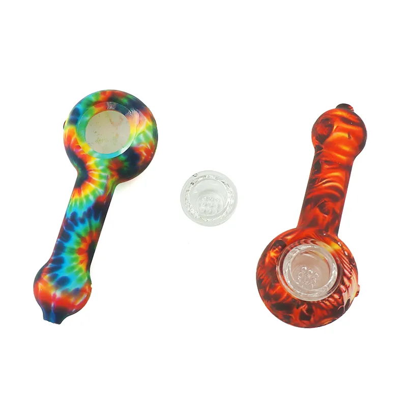Multifunctional Water Glass Smoking Pipe 105MM FDA Silicone Smoking