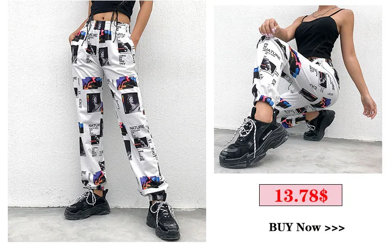 SUCHCUTE Plus Size High Waist Tooling Black Cargo Pants Women With Pockets  And Sweat Bottom Korean Style Streetwear Patchwork Pencil 201111 From Lu01,  $26.91