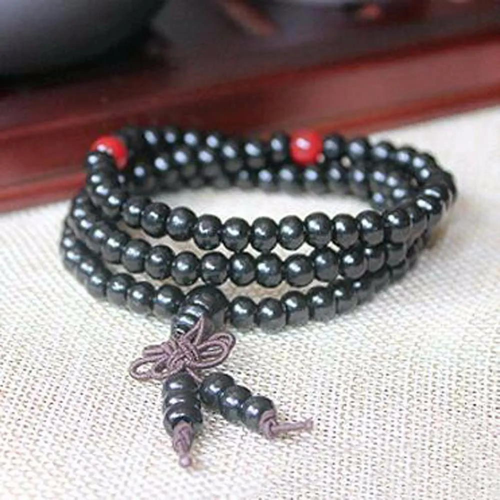 Bracelet Mâlâ Bouddhiste En Bois De Santal - 108 Perles 6 Mm - Bien-être - Neuf
