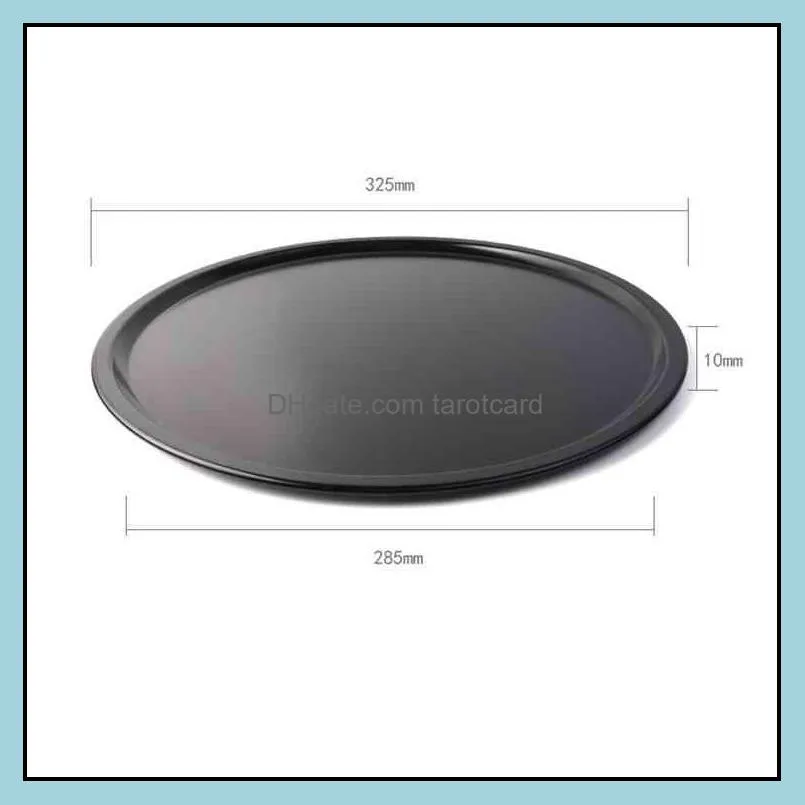 12 inch Carbon Steel Non-stick Pizza Pan Round Deep Dish Oven Tray Homemade Pizza Baking Sheet H-0067