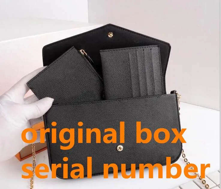 Dames messenger tas portemonnee handtas originele doos 3 op 1 hoge kwaliteit met serienummer datum code met doos