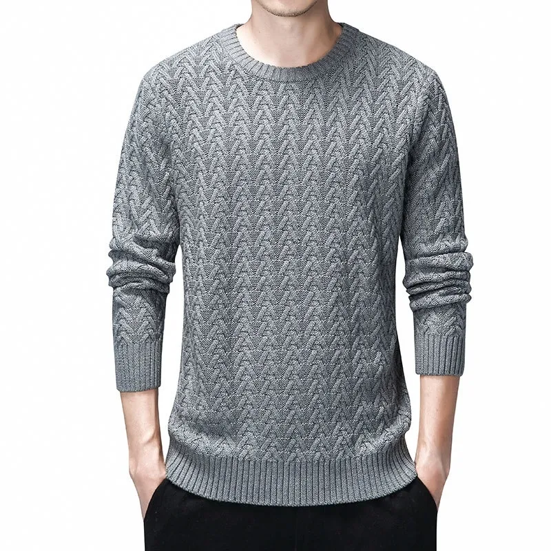 100% Baumwolle Pullover Männer Herbst Winter Slim Fit Pullover Männer Argyle Muster Oansatz Pull Homme Weihnachten Pullover Schwarz 3XL 201130