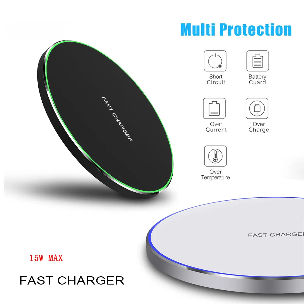 Caricabatterie wireless Qi da 10 W per iPhone 11 X XS XR 8 Plus Huawei P30 P20 Pro Pad di ricarica wireless veloce per Samsung S20 S9 S10 Xiaomi mi