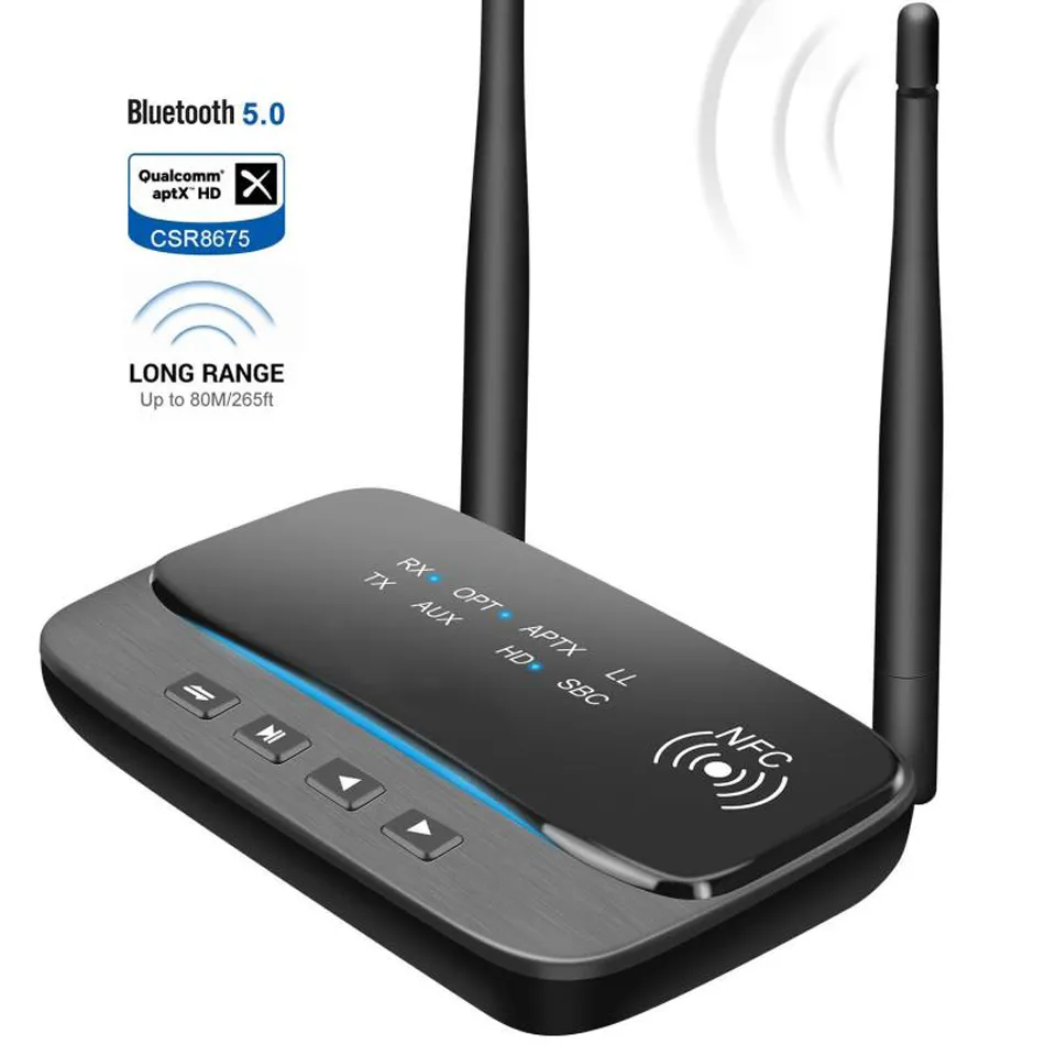 Adaptateur Bluetooth 5.3 Avec Jack 3.5mm - Pour Voiture, TV, Chaîne Hi-Fi - Micro Intégré, Autonomie 5h, Double Connexion - Plug & Play